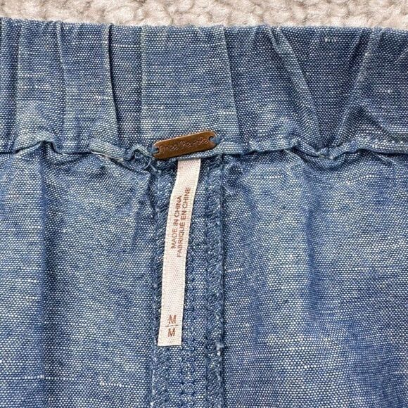 Free People Chambrey Linen Blend Off Shoulder Tunic Top - Picture 4 of 9